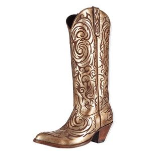 NEW IN BOX! Old Gringo Madona Gold Leather Western Cowboy Boots 20th Anniversary